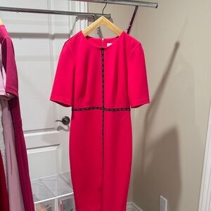Calvin Klein Vibrant Red Midi Dress